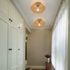YIYIBYUS Woven Rattan Ceiling Mount Light with Cage Shade for Bedroom - 3 of 4