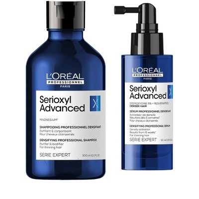 L'oreal Serioxyl Advanced Densifying Shampoo (10.1 Oz) & Stemoxydine 5% ...