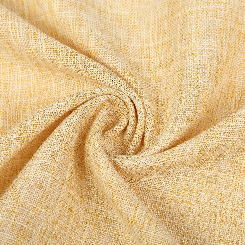 Faux Linen Textured Vintage Design Farmhouse Solid Curtains, 4 of 6
