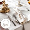Unique Bargains Napkin Rings Faux Pearls Stainless Steel Plastic 1 Pc - 2 of 3