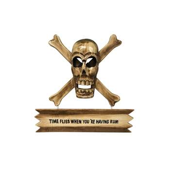 Beachcombers Rum Skull And Bones Wall Plaque Wall Hanging Decor Decoration Hanging Sign Home Decor With Sayings 18.1 x 2.7 x 17.7 Inches.