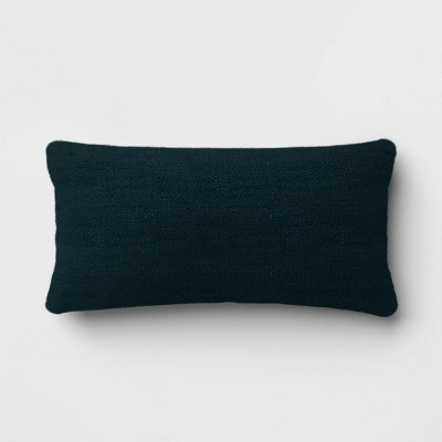 10"x20" Variegated Solid Outdoor Lumbar Pillow Teal Blue - Threshold™