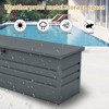 ORRD 260 Gallon Waterproof Metal Deck Box, Extra Large Outdoor Storage with Lockable Lid, Dark Gray - 4 of 4