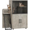 Garvee Cat Litter Box Enclosure ¨C Modern Double-Layer Hidden Litter Cabinet with Ladder & Resting Platform, Grey - 4 of 4