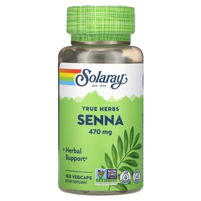 Solaray True Herbs, Senna, 470 mg, 100 VegCaps