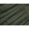 Women's Chiffon High Waist Pleated Maxi Skirt - Flowy A-Line Flared Long Skirt Blackish Green - 4 of 4