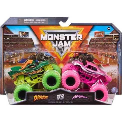 Monster Jam Dragon Vs. Full Charge 1 64 Scale Die Cast Monster Trucks
