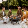 Karl Home | 38 in. Black Metal Patio Round Fire Pit with Grill - 4 of 4
