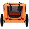 LAOTIES Foldable Dog Bike Trailer for Small Dogs And Cargo,Heavy Duty Dog Carrier with 16" Wheels,Hitch - 3 of 4