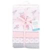 Hudson Baby Infant Girl Cotton Flannel Receiving Blankets Set, Pink Floral, One Size - 2 of 2