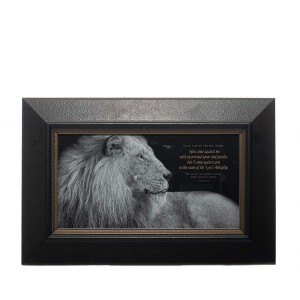 Dicksons Name of The Lord Almighty Lion 15 x 8 Wood Framed Wall Art - 1 of 3