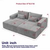 LOVSON 87” Oversized Combo Sofa Recliner , Plush Sleeper Sofa with Recliner, Modern Fluffy Design - 3 of 4