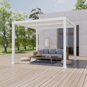 Sonkuki 10×10ft Patio Pergola Aluminum Louvered Frame - 1 of 4