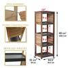 Evideco French Home Goods Bath Linen Storage Floor Shelf Elements Acacia - Gray Wood - image 4 of 4