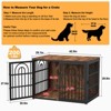 JOEJOY Large Decorative Pet Dog Crate Table Furniture,Multi-Size Dog Cage House,Three-Sided Access Doors,Thickened Wooden Dog Kennel - 2 of 4