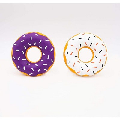 ZippyPaws Latex Donutz, Durable Dog Toy for Interactive Play, No Stuffing - Halloween (2-Pack)
