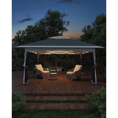 Pop Up Gazebo Instant Canopy Tent with Netting 4 Stanbags Outdoor Shelter for Lawn, Garden, Backyard, Deck