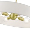Livex Lighting Venlo 4 - Light Pendant in  Satin Brass/Shiny White - 4 of 4