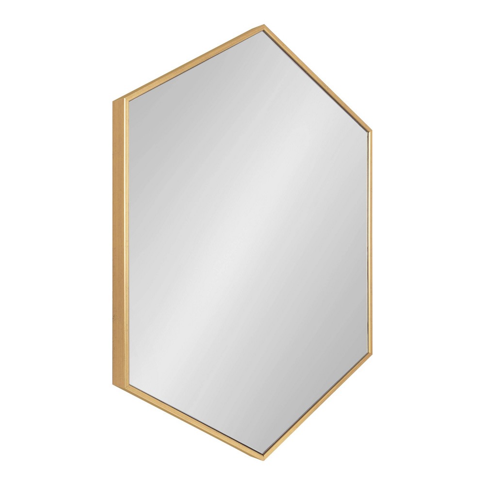 Photos - Wall Mirror 22" x 31" Rhodes Hexagon  Gold - Kate & Laurel All Things Decor