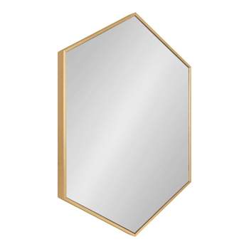 22" x 31" Rhodes Hexagon Wall Mirror Gold - Kate & Laurel All Things Decor