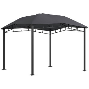 Gsluuk Outsunny 10' x 10' Soft Top Patio Gazebo Outdoor Canopy with Unique Geometric Design Roof - 1 of 1