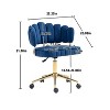NicBex Adjustable Office Chair with Wheels,Modern Cute Computer Chair,Swivel Velvet Upholstered Desk Chair for Adult, Student - 3 of 4