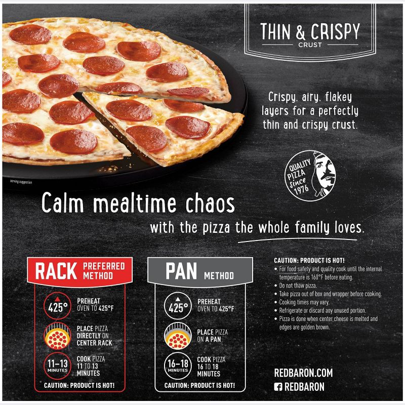Red Baron Frozen Pizza Thin &#38; Crispy Pepperoni - 15.77oz, 6 of 12
