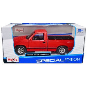 1993 Chevrolet 454 SS Pickup Truck Red 1/24 Diecast Model Car by Maisto - 1 of 3