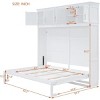 Streamdale Queen Size Murphy Bed Wall Bed with Top Cabinets,White - 4 of 4
