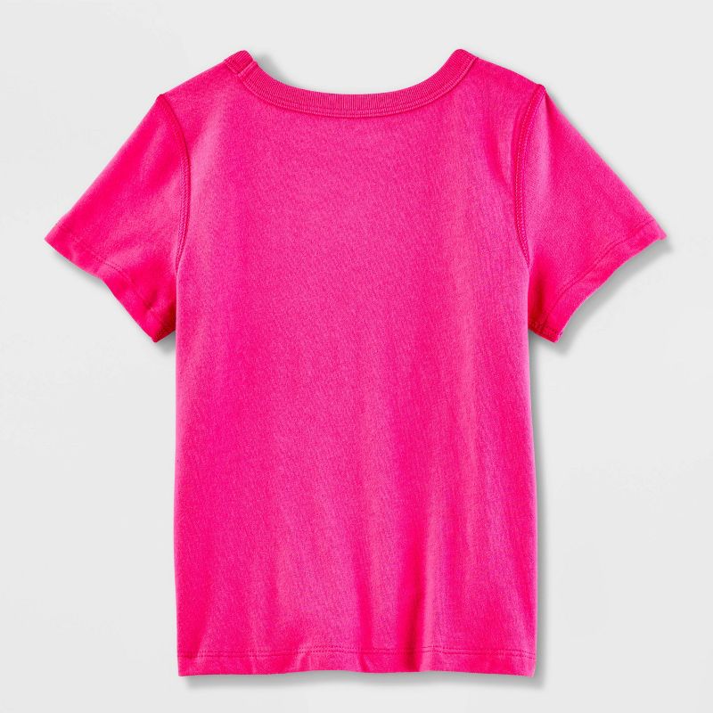 Toddler Adaptive Leopard Short Sleeve Graphic T-Shirt - Cat &#38; Jack&#8482; Bright Pink, 3 of 5