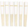 Juvale 12 Pack Bamboo Hand Fans, Folding Handheld Fans, White 8-inch - 3 of 4