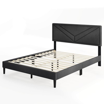 Safstar Queen Size Bed Frame with Tufted Headboard & Wooden Slats Easy Assembly