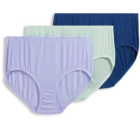 Jockey Women's Elance Supersoft Brief Underwear, Blue, 10 