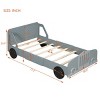 ALEXOUN Car-Shaped Bed with Wheels,Kids Bed with Headboard & Footboard,Wood Platform Bed Frame,for Kids Boys Girls - 3 of 4