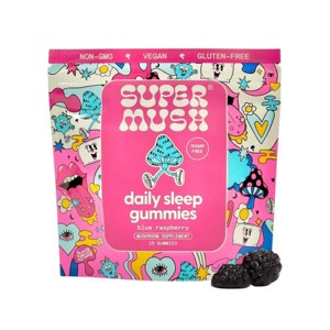 SuperMush Daily Sleep Mushroom Supplement Gummies - 28ct/14 Servings - 1 of 4