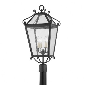 Troy Lighting Santa Barbara County 4 - Light Post Light in  French Iron Clear Seeded Shade - 1 of 1