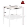 LOVMOR 2-Tier Tempered Glass End Table Set of 2, Rectangle Coffee Tabletop with MDF Layer, Modern Side Table for Living Room - 3 of 4