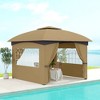 Outsunny 11' x 11' Outdoor Patio Gazebo with Curtains, Church Windows, Galvanized Steel Frame for Lawn, Backyard and Deck - 2 of 4