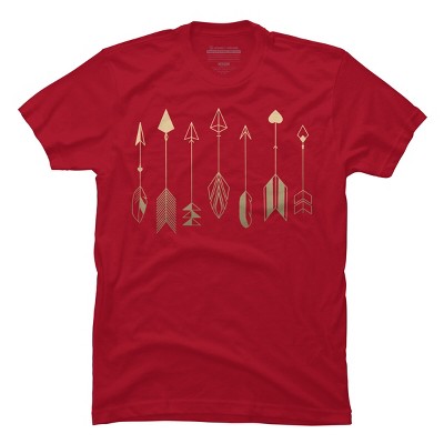Men's Design By Humans Be Brave Little Arrow (gold) By staceyroman T-Shirt