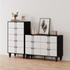 5-Drawer Black and White Modern Wooden Tall Dresser ¨C Deep Drawer Chest for Bedroom, Living Room, Hallway, Entryway - 3 of 3