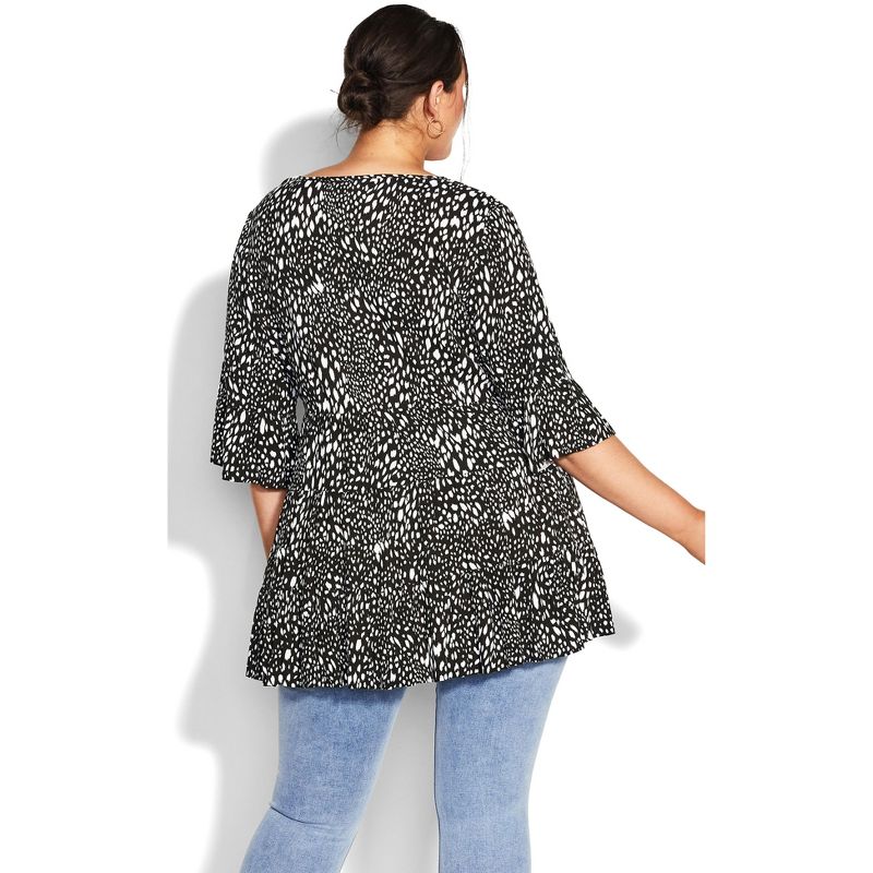 Women's Plus Size Lizzie Tiered Tunic - animal | AVENUE, 3 of 7