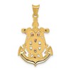 Black Bow Jewelry 14k Tri-Color Gold Hollow Mariner Crucifix Cross Pendant - 3 of 4