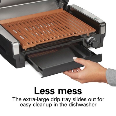Hamilton Beach Stainless Steel Indoor Searing Grill with Ceramic Plate