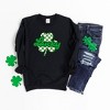 Simply Sage Market Women's Graphic Sweatshirt Lucky Cursive Shamrock - 3 of 3