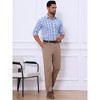 INSPIRE CHIC Men's Long Sleeve Checked Point Collar Plaid Dress Shirt - 2 of 4