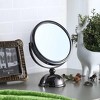 5.5inDiameter Chrome Make-Up Mirror, x5 magnification, Black finish - 2 of 4