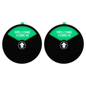 Unique Bargains 3 Options Acrylic Magnetic Adhesive Decor Home Business Privacy Sign 2 Pcs - 1 of 4