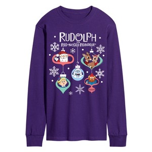 Men's - Rudolph - Rudolph Ornaments Long Sleeve Graphic T-Shirt - 1 of 2