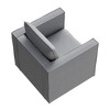 Vynxaria Modern Decorative Single Sofa Chair Gray, High-Quality Fabric, Soft Breathable Cushions, Round Armrests - 3 of 4