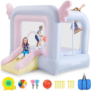 HOMDOX 106 x 85 x 80" Inflatable Bounce House for Kids with Air Blower, Portable Dreamy White 3-in-1 Bouncy Castle for Indoor/Outdoor Birthday Party - 1 of 4